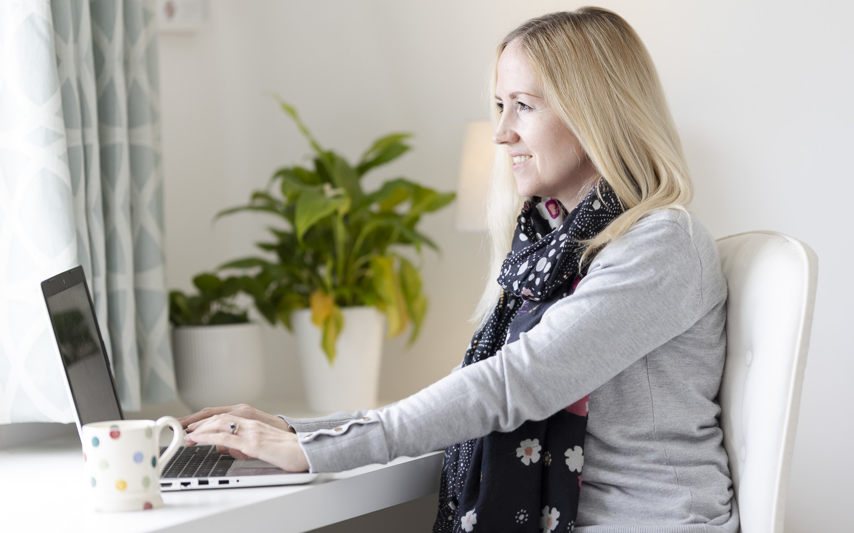 Louisa Duddridge working at a keyboard